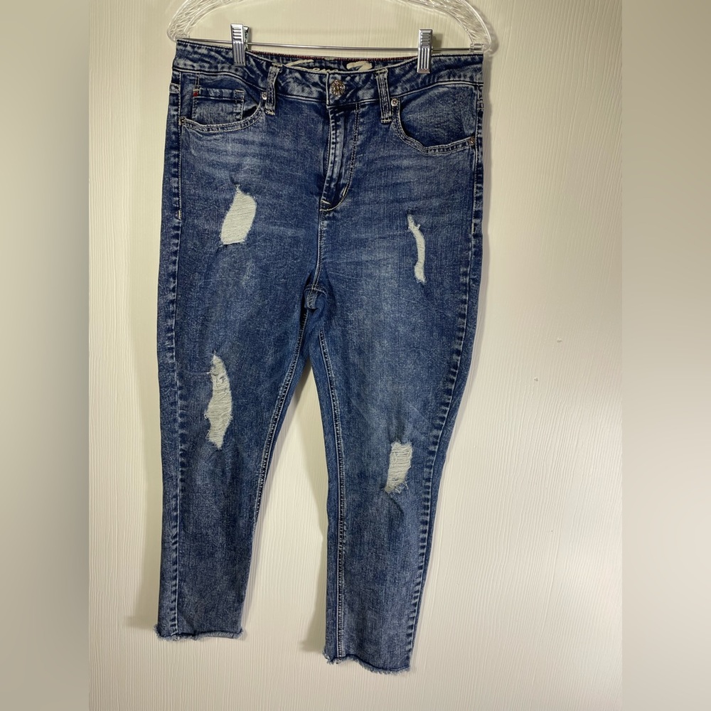 SEVEN7  HIGH RISE ANKLE SKINNY JEANS